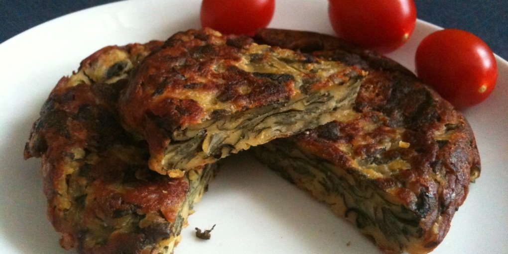 Frittata vegana con borragine