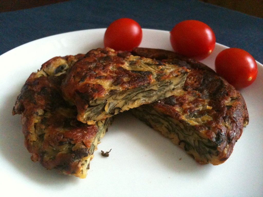 Frittata vegana con borragine