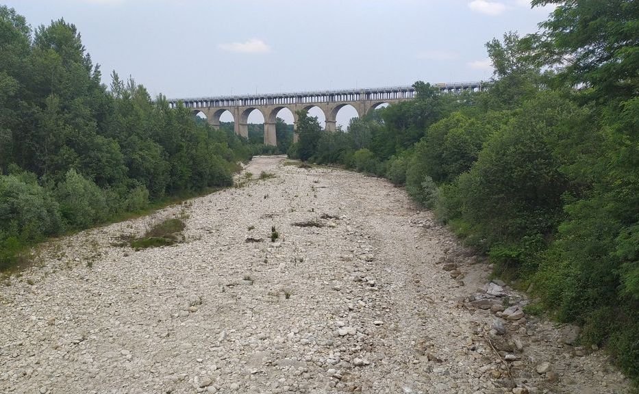 siccità in piemonte fiume Stura cuneo