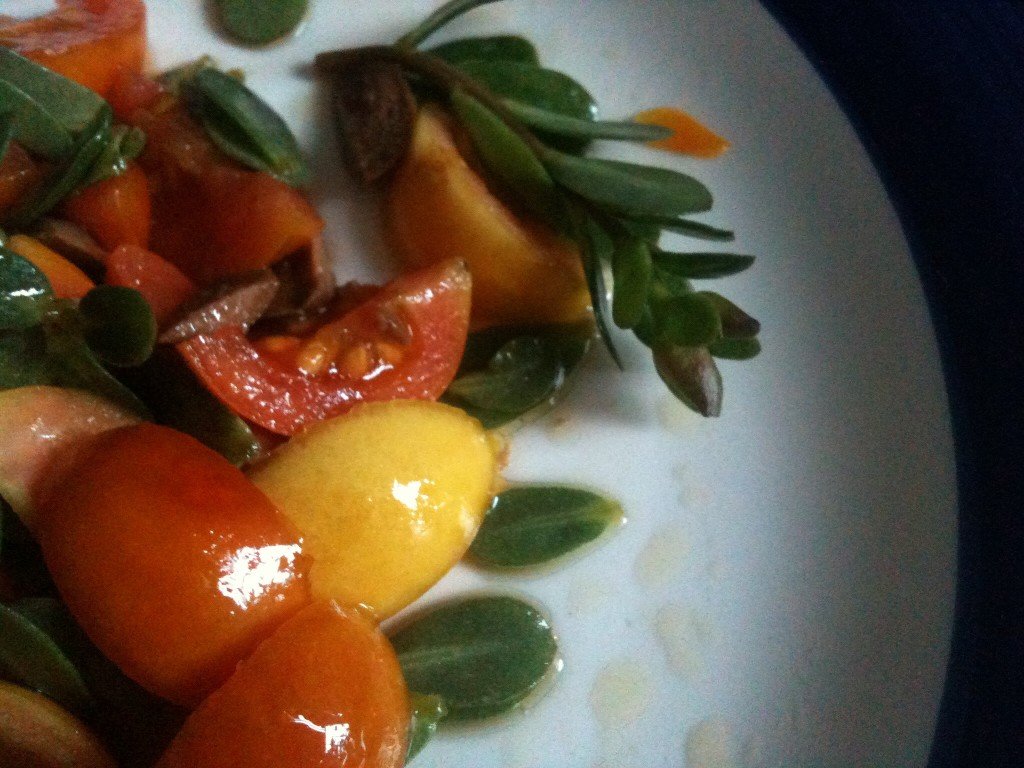 Insalata di portulaca e pomodoro Regina di Torre Canne